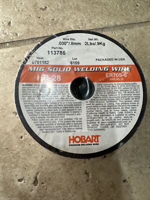 Hobart MiG Solid Welding Wire-Er 70S-6 .030'' 2Lb Spool HB-28