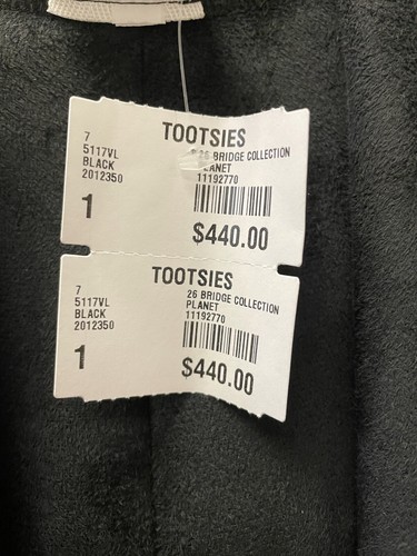 Pre-owned Planet By Lauren G Planet By Lauren Black Faux Leather Microfiber Asymetrical Coat Size 1