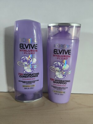 L'oreal ELVIVE shampoo and conditioner Hyaluron Plump 72H Hydrating 12.6 oz