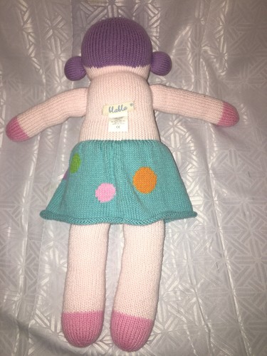 VGUC-HTF-RARE-18” Blabla Kids VIOLET Knit Plush Toy Doll - FREE SHIPPING