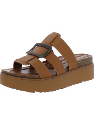 Женские босоножки-слипоны FRANCO SARTO коричневого цвета Patricia на танкетке, длина 8,5 М