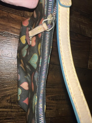 Dooney & Bourke Vintage Y2k Crayon Hearts Shoulder Bag Small