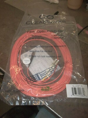 CP TECHNOLOGIES CLEARLINKS CL-LCST-10 FIBER OPTIC PATCH CORD 62.5/125 UM (270-1)