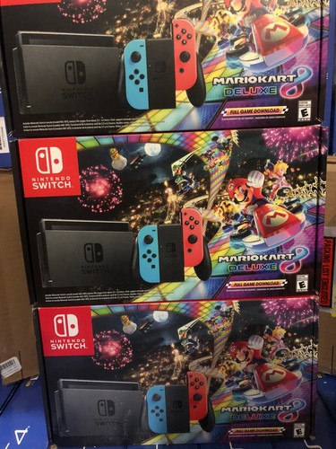 Nintendo Switch Nintendo Switch Mario Kart 8 Deluxe Nintendo Switch Console Bundle with Mario Kart 8 Deluxe