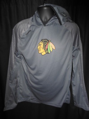 Chicago Blackhawks Men's Reebok Speedwick Light Wght Training Hooded Sweatshirt