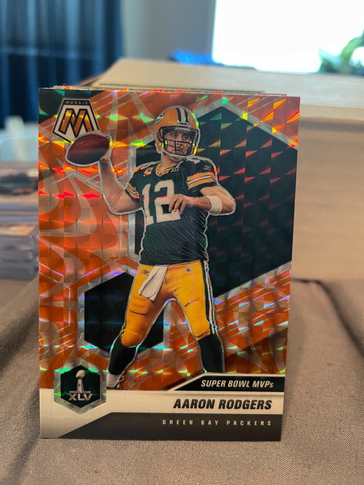 2021 Panini Mosaic Mosaic Reactive Orange #289 Aaron Rodgers