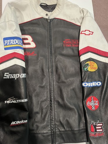 VTG Dale Earnhardt #3 GM Goodwrench Leather Jacket Chase Authentics Sz. Large 🔥