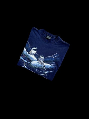 【即決】80-90's MICHIGAN RAG Tシャツ BIRD ミシガンラグ 総柄