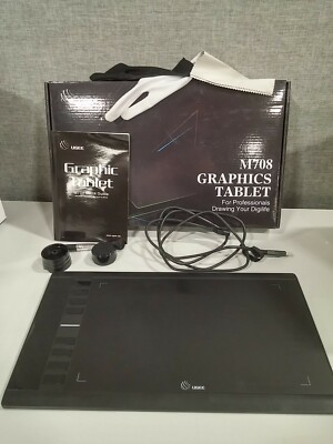 Ugee M708 Graphic Drawing Tablet, 10x6 in - Black (FBA_UG-M708-US)