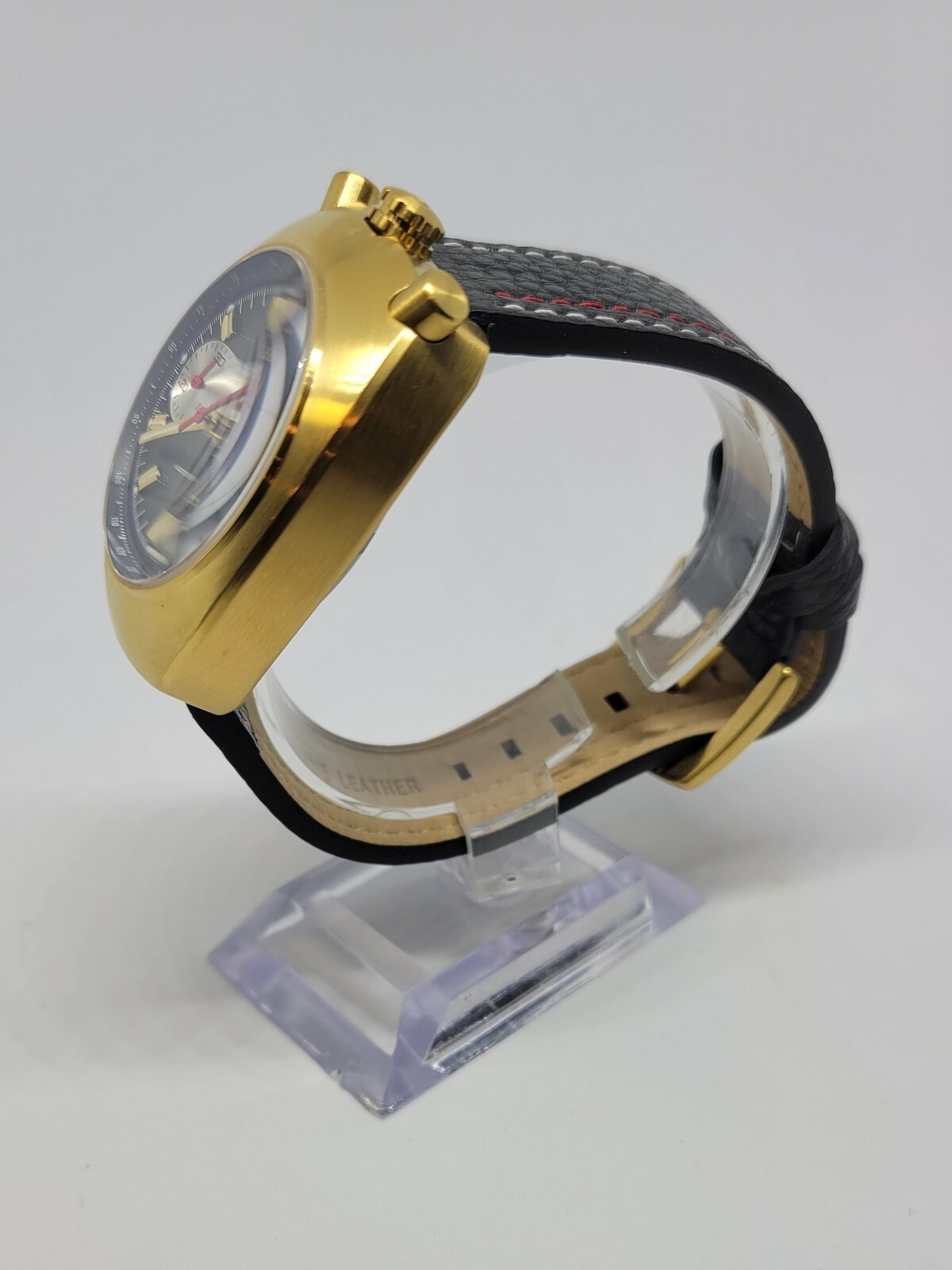 Pre-owned Detroit Mint Mechanic Automatic Chronograph Black On Gold