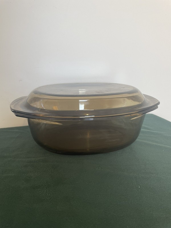 Cocotte Arcopal Vintage En Verre FumÃ©, Arcuisine FabriquÃ© En France 