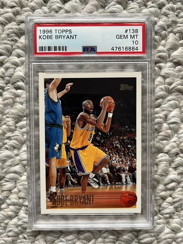 1996 TOPPS KOBE BRYANT PSA 10 GEM MINT ROOKIE RC LAKERS HOF