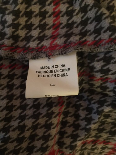 POTTERY BARN RANDALL PLAID MEN'S ROBE, L/XL, MONO,NWT