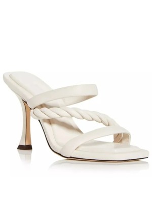 Женские босоножки-слипоны на каблуке JIMMY CHOO Womens цвета слоновой кости Twisted Diosa 90 39,5