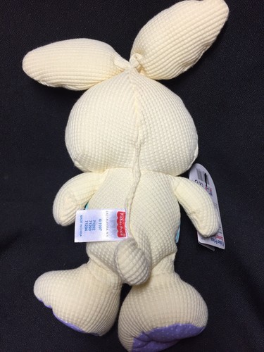 1997 Fisher Price Yellow Thermal Easter Cozies Bunny Rabbit Plush Bow Tie Cozy