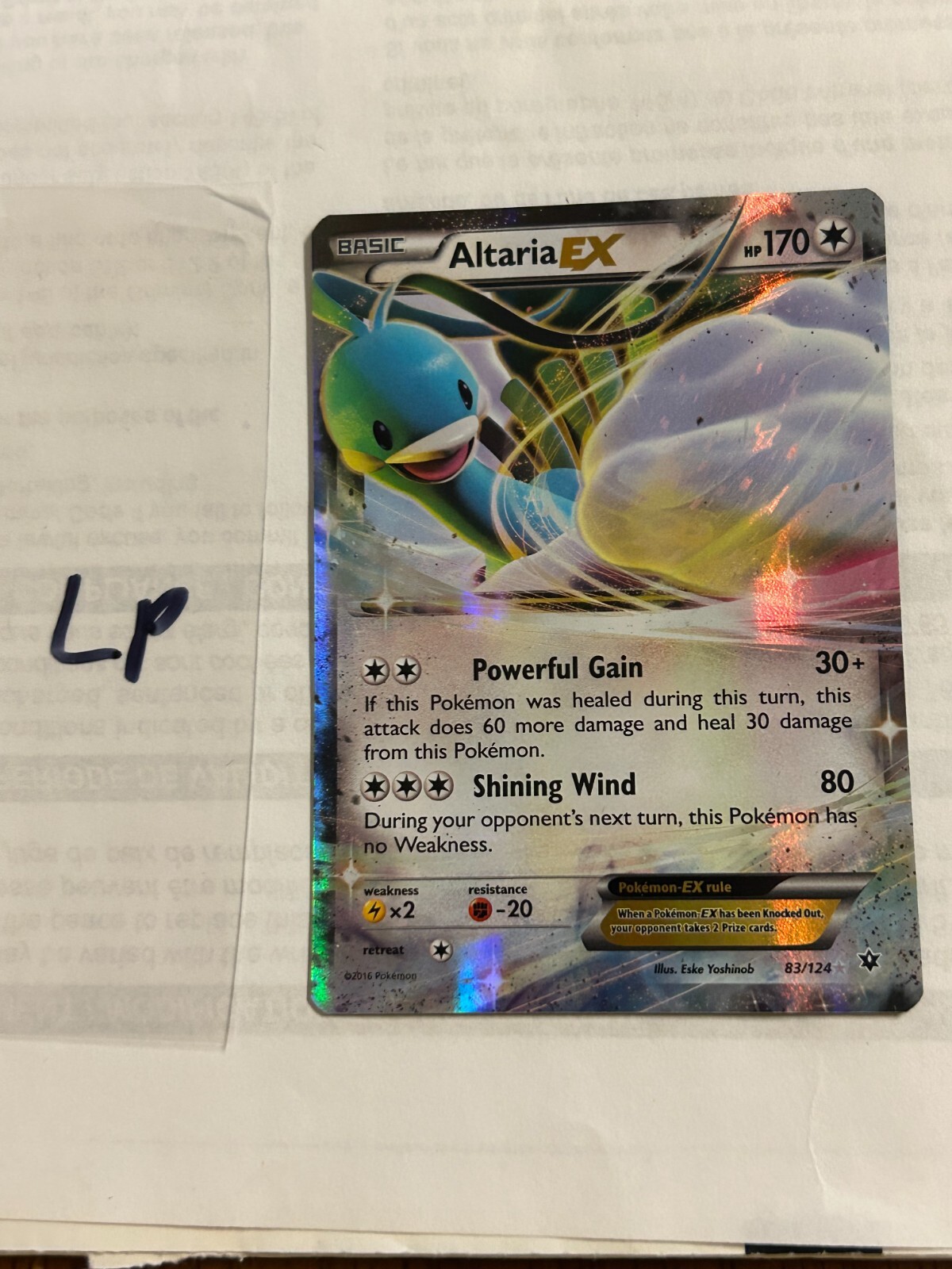 ALTARIA EX 83/124 - XY Fates Collide - Pokemon Card - LP | eBay