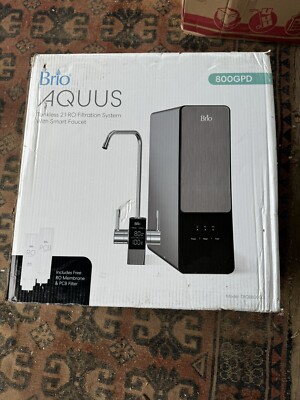 Brio AQUUS Tankless RO Undersink Filtration System 800 GPD.  TROE800COL