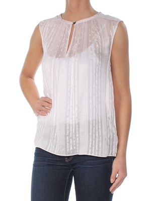 

REBECCA TAYLOR Женский светло-розовый топ без рукавов с каплевидным вырезом, Light pink