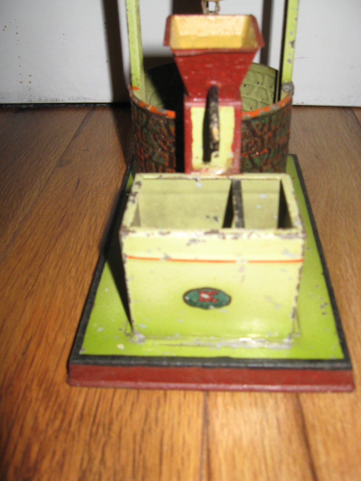 Antique Doll DC German Tin Water Well Steam Engine Accessory Marklin Bing Plank