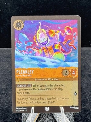 Disney Lorcana-Winterspell-Pleakley-Arctic Naturalist-#18-Cold Foil-M/NM