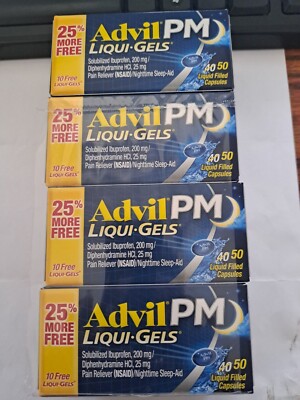advil pm ibuprofen 200mg Pain Reliever & Nigthtime Sleep Aid 200Liqui-gels total