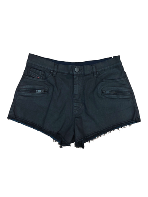 Black womens denim shorts sales