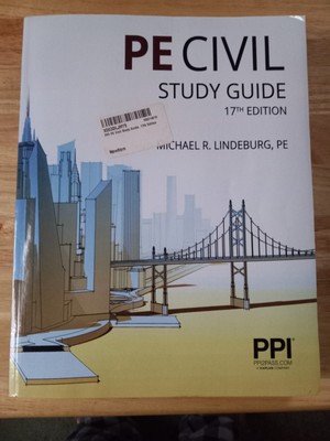 PPI PE Civil Study Guide, 17th Edition by Michael R. Lindeburg (2022, Trade...