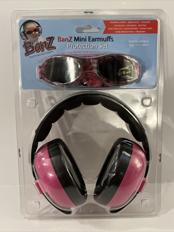 Banz Hearing Protection Mini-Earmuffs For 3 months+ Magenta
