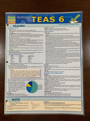 Barcharts Nursing TEAS 6 Quick Study Guide
