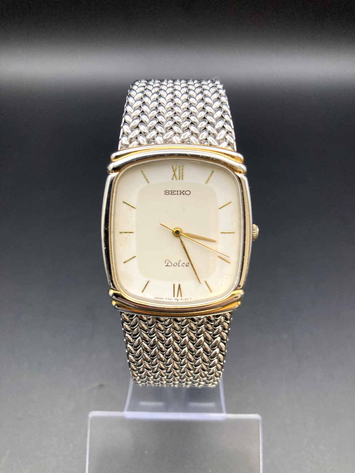 Near Mint/New Batt] Seiko Dolce 7741-5110 Mens Vintage Watch