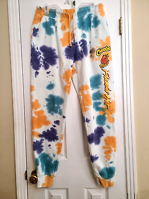 Mens Cheetos Flaming Hot Tie Dye Jogger Graphic Sweatpants