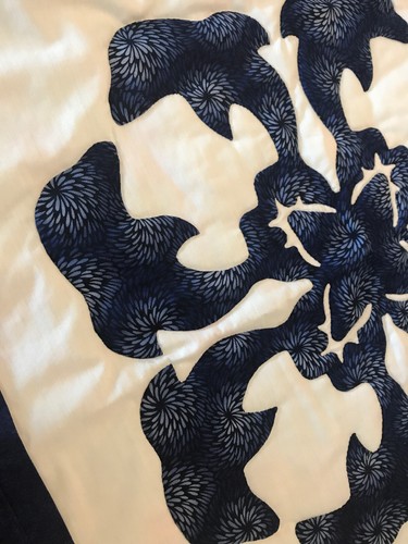 Completed Finished Hawaiian Quilt Dolphin Wall Art Decor Hand Stitched Applique