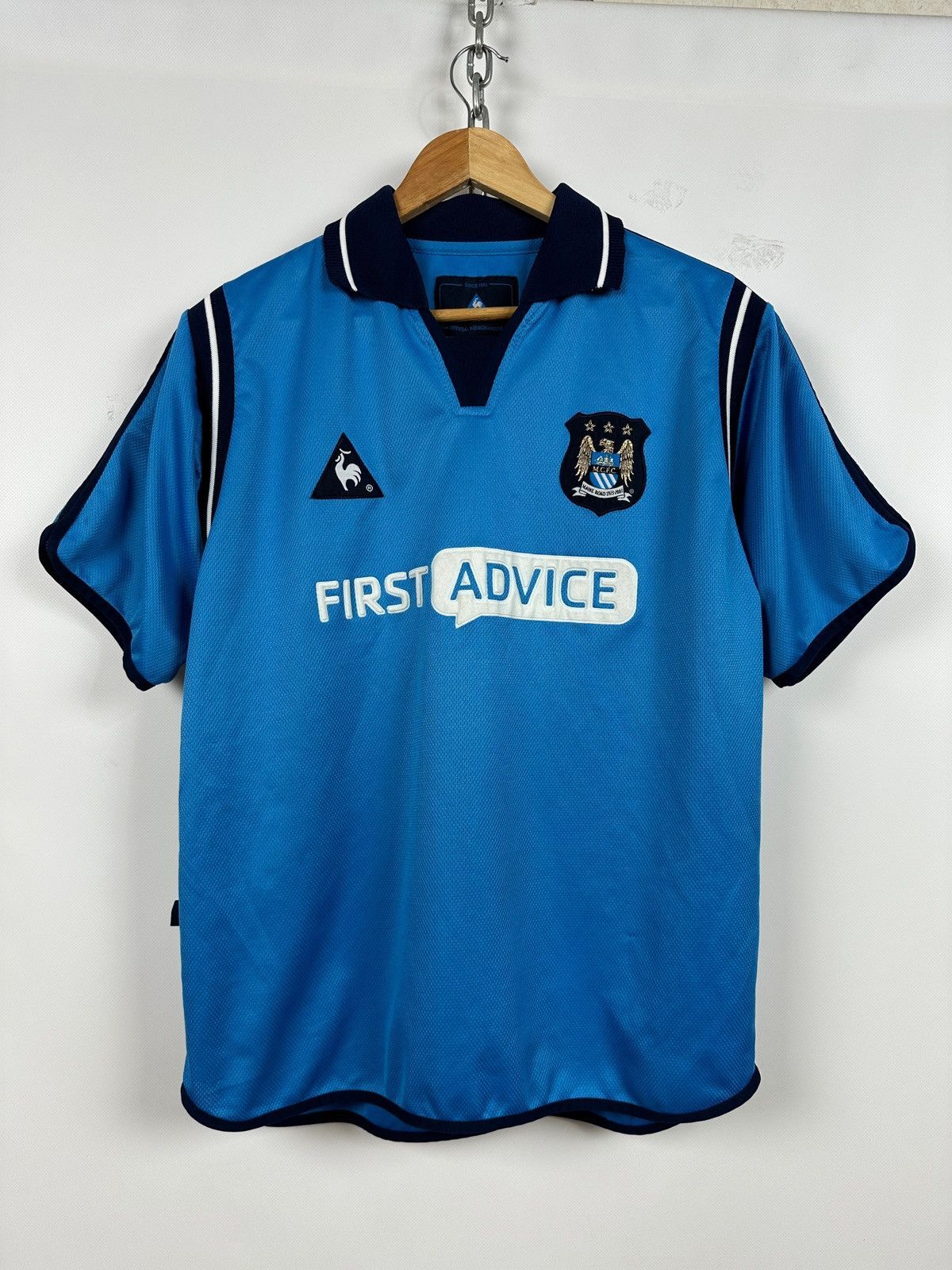 Men's 2002/03 Le Coq Sportif Manchester City Vintage Soccer