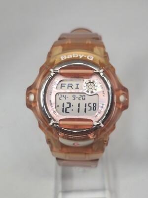 Casio Baby-G BG-169R 3252 Quartz Digital Watch Clear Pink New Battery