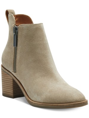 

LUCKY BRAND Женские коричневые кожаные ботильоны Walba с квадратным носком на блочном каблуке, Коричневый, LK-WALBA