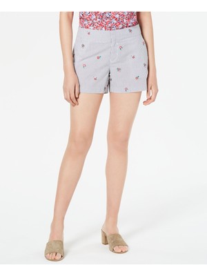 

MAISON JULES Женские темно-синие шорты в полоску, Navy, 100061671MS