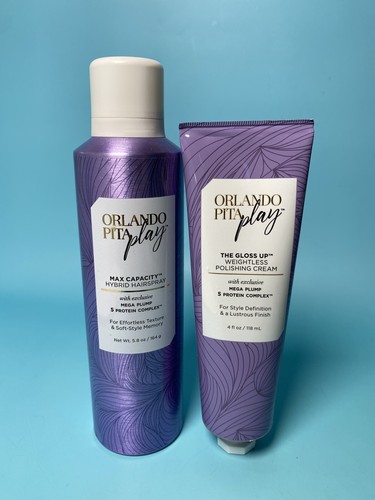Orlando Pita Play The GLOSS UP Polishing Cream & Max Capacity Hairspray NEW!