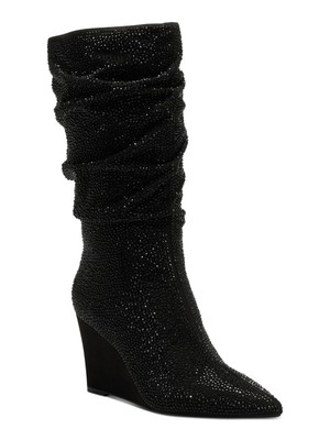 

Ботинки INC Womens Black Arch Support Florelle с острым носком на танкетке с напуском, Черный, 10013422600