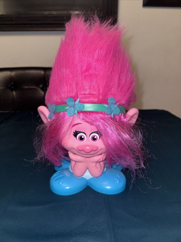 Troll Poppy Head Pink Hair 12" Girls Room Decor