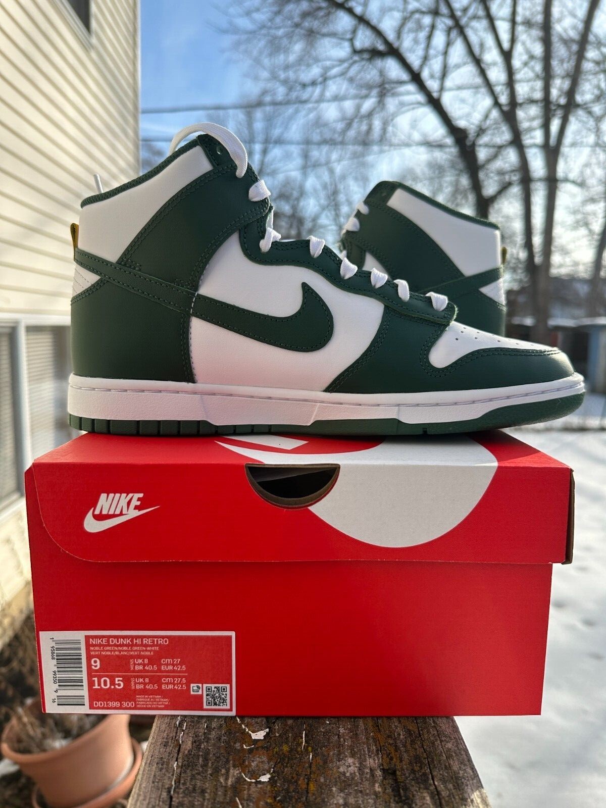 Size 9 - Nike Dunk High SP Spartan Green New with Box | eBay