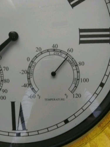 Vintage Baitu 9168 Sunflower Wall Clock Humidity & Temperature WORKS