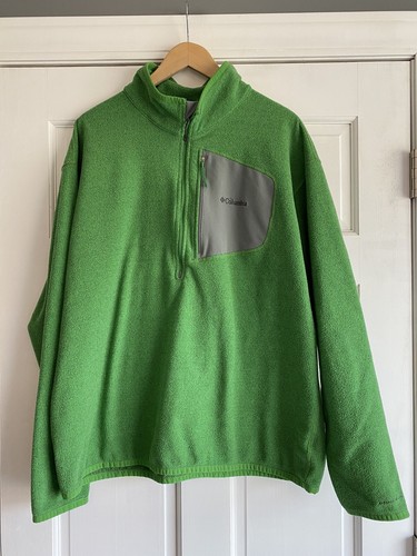 AM63 Columbia Omni Wick Fleece Half Zip Long Sleeve Green