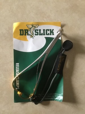Dr Slick Mitten Clamp w Large Release Tube, Curved, Silver Finish SS, +BONUS