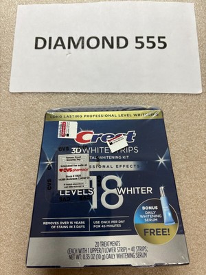 Crest 3D Whitestripes Radiant Express 18 Levels/40 Strips Whitening Kit | 3336