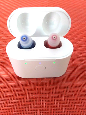 PAIR Rechargeable  in the ear Hearing amplifiers 3 programs normal/outside/noise