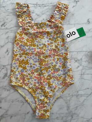 Nwt MOLO 152 12 Year Floral Flower Ruffle One Piece Swimsuit Rylee Cru Minnow