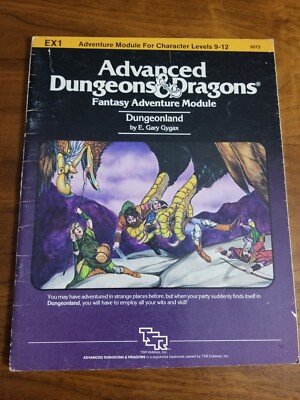 AD&D 1st Edition EX1 Dungeonland Module Complete TSR 9072