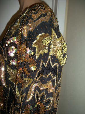 TJ WEAR CARDIGAN JACKET BLAZER SZ 3X GLASS BEADED WEDDING MOTHER OF BRIDE GROOM