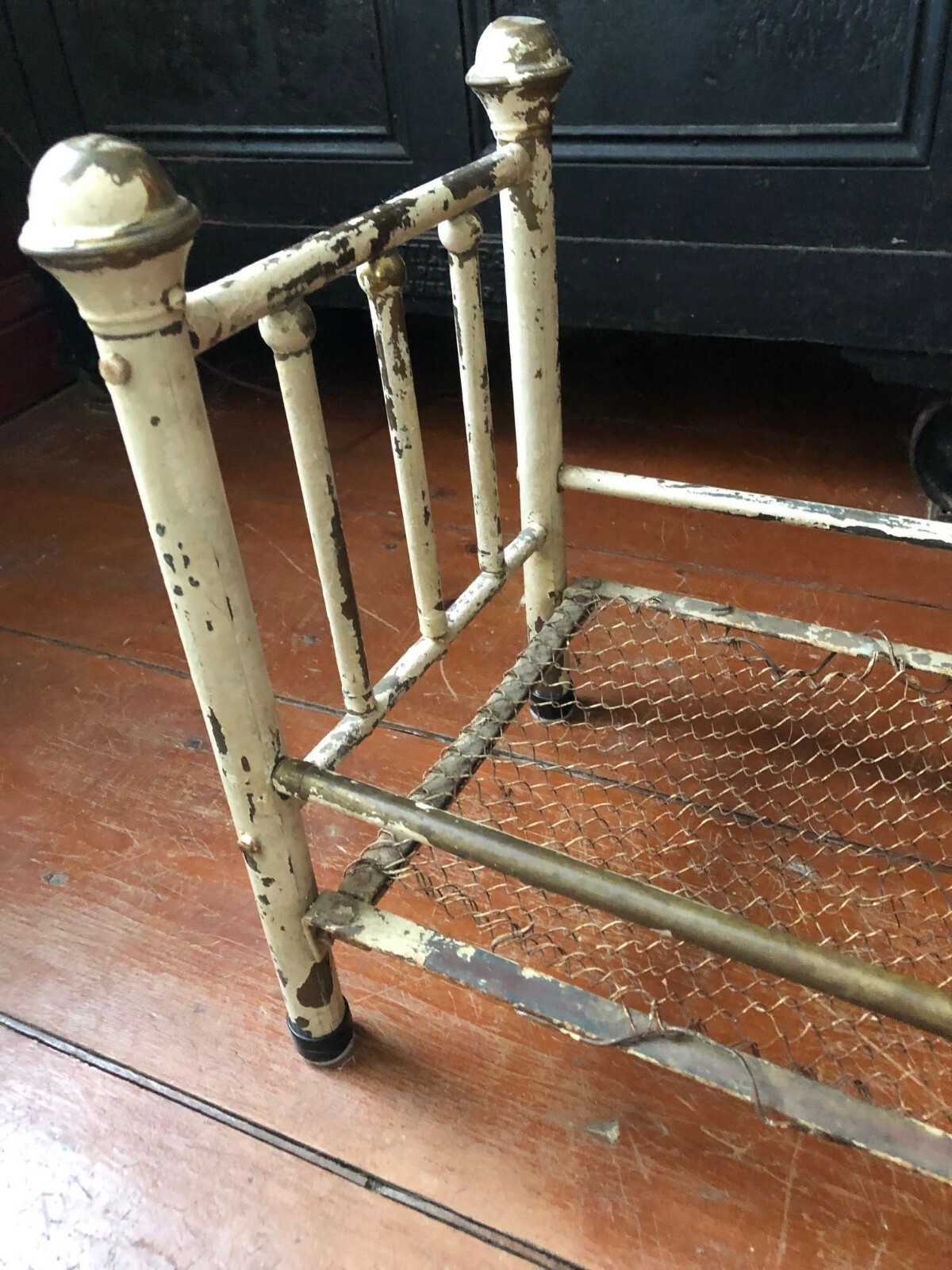 Antique Bed for a Doll. Solid Brass. 1890's Period. RARE