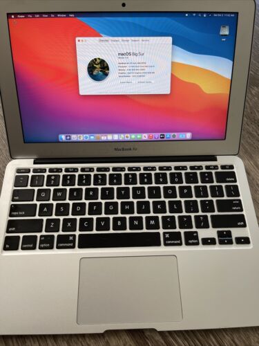 Apple macbook air 11 Inch mid 2013 core i5 1.30GHz 4GB 128GB SSD MacOS 11